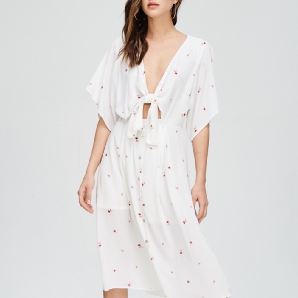 Floral Tie Front Dress